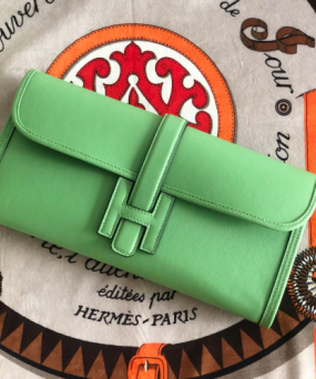 에르메스 지제 엘란29 아보카도그린 스위프트 송아지가죽 내부 양가죽